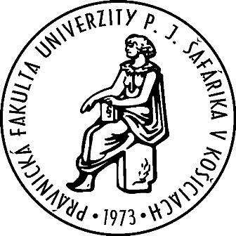 Logo PravF UPJS cierno biele 002
